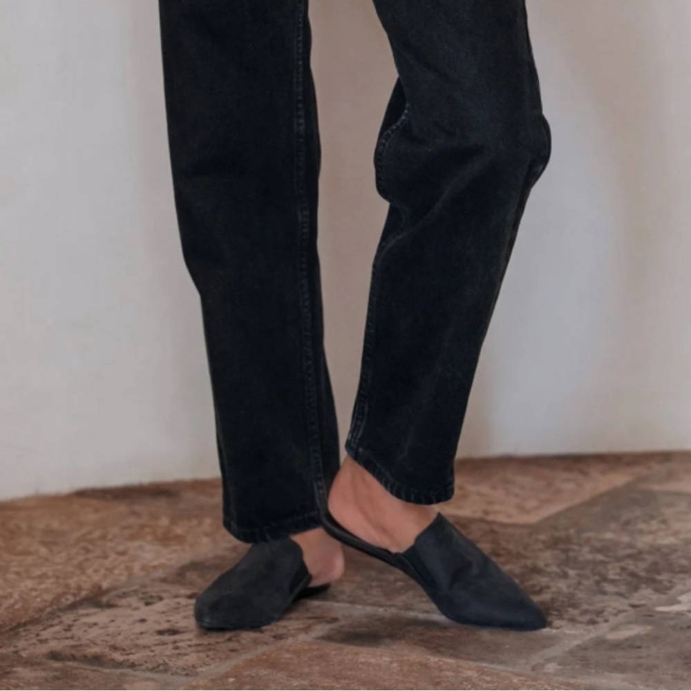 Jenni Kayne Black Leather Mules